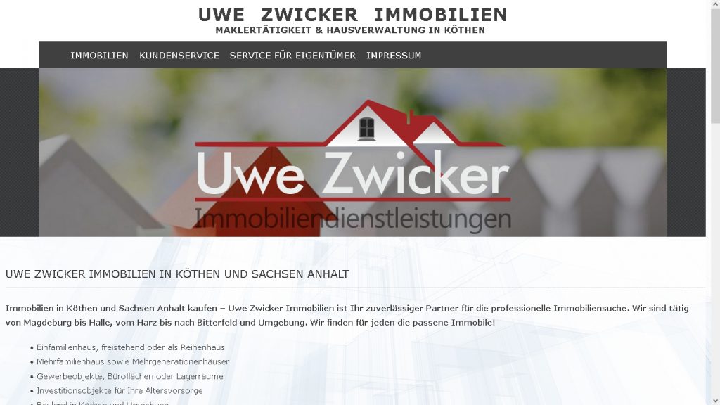 Immobilienmakler Uwe Zwicker in Köthen